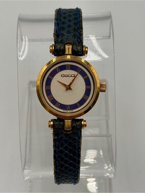 Vintage Gucci 3000L Blue Sherry Web Watch
